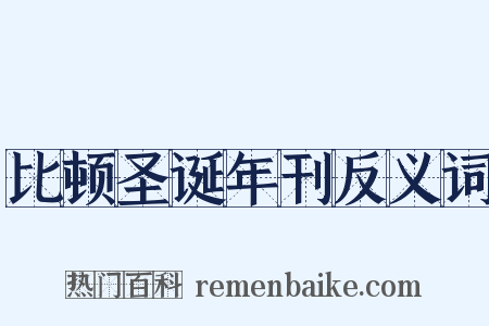 比顿圣诞年刊反义词是什么意思的图片